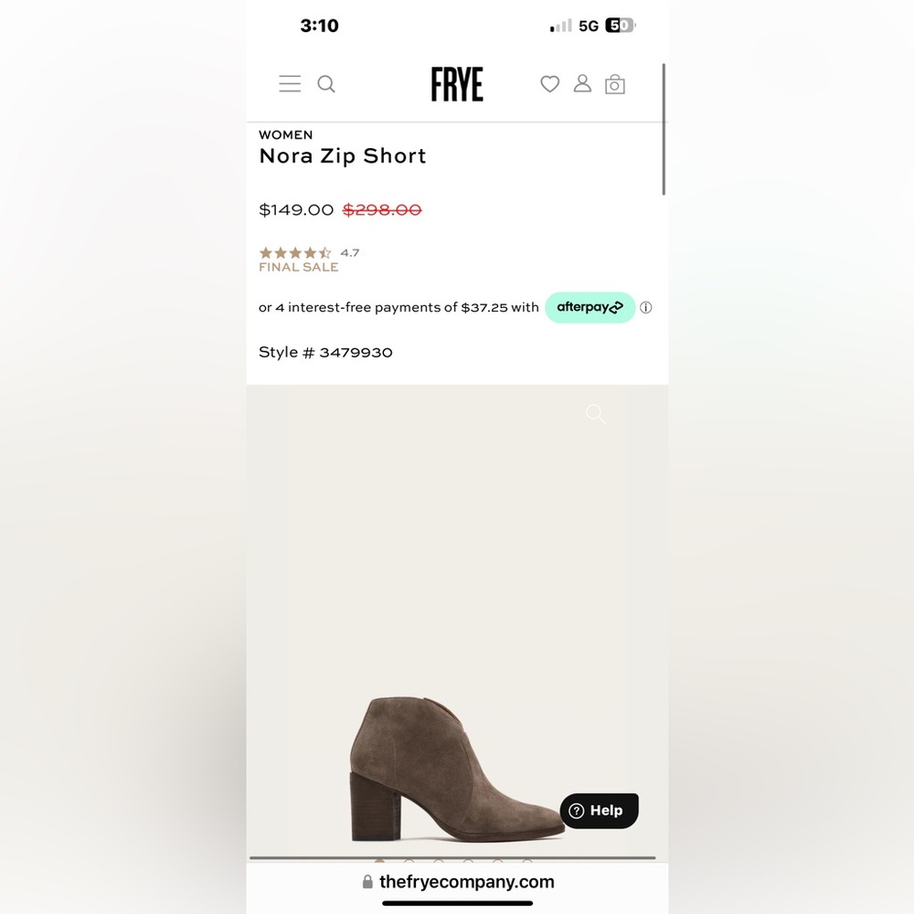 Brand new sold out Frye Nora bootie